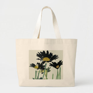 Dark Daisies Large Tote Bag