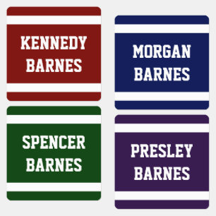 Dark Deep Colours Varsity Back To School Name