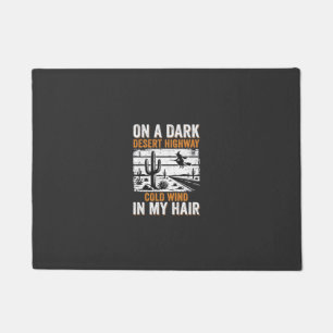 Dark Desert Highway Cactus Sunset Design_1 Doormat