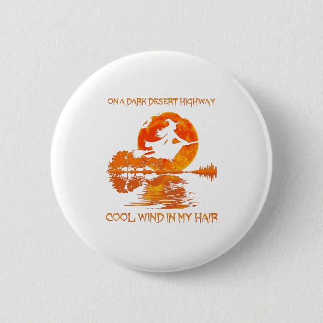 Dark Desert Highway Witches Hocus Pocus 2 Inch Round Button (Front)