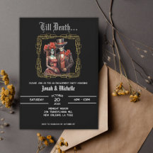 Dark Dia De Los Muertos Engagement Party