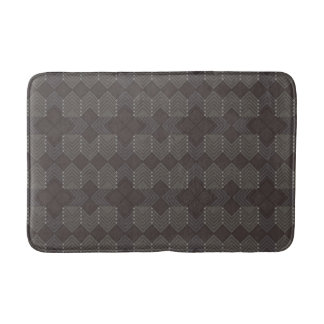 Dark Diamonds Pattern Bath Mat