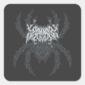 Dark Discipline Spider Athletic Gothic Emblem Square Sticker