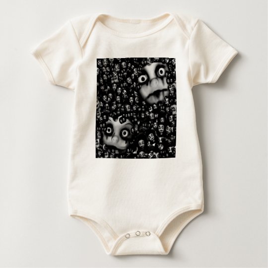 Dark dolls scary products baby bodysuit