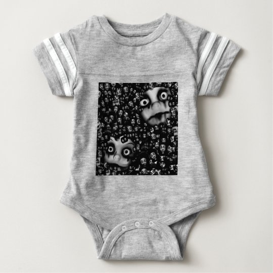 Dark dolls scary products baby bodysuit