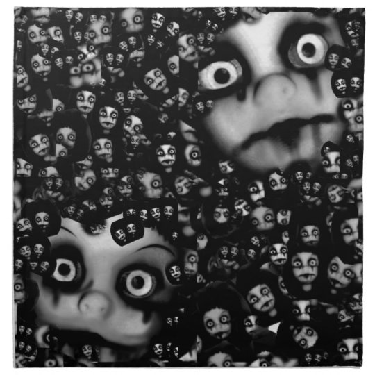 Dark dolls scary products napkin
