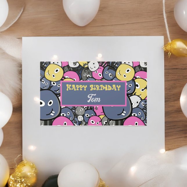 Dark Doodle Monster Cartoon Sticker (halloween event party theme sticker,birthday party sticker,gift pack,envelope,return gift sticker)