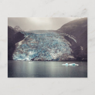 Dark & Dramatic Alaska Glacier   Postcard