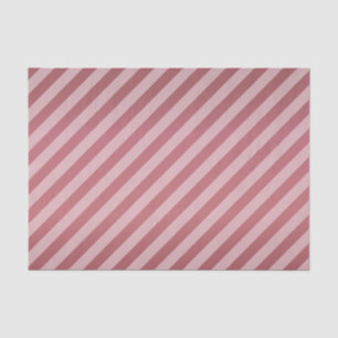 Dark Dusty Mauve and Diagonal Stripes Tissue Paper
