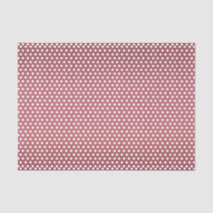 Dark Dusty Rose and White Polka Dots Tissue Paper