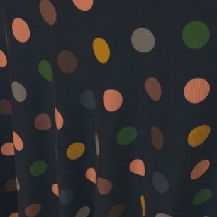 Dark Earth Tone Woodlands Polka Dots Design Fabric
