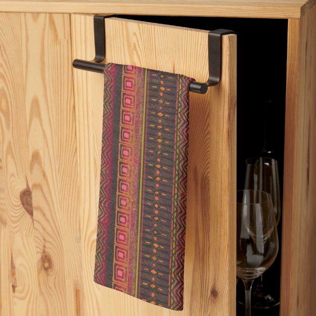 Dark Earth Tones Ethnic Mud Cloth Inspired (Thirds Fold)