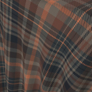 Dark Earth Woodlands Plaid Tartan Fabric