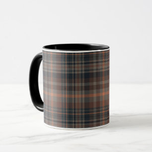 Dark Earth Woodlands Plaid Tartan   Mug