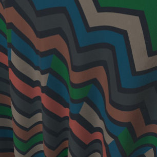 Dark Earth Woodlands Zigzag Chevron Fabric