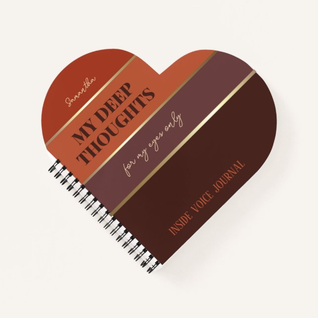 Dark Earthy Desert Elegant Gold Pocket Journal (Front)