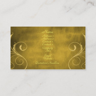 Dark Elegance Business Card, Gold Card