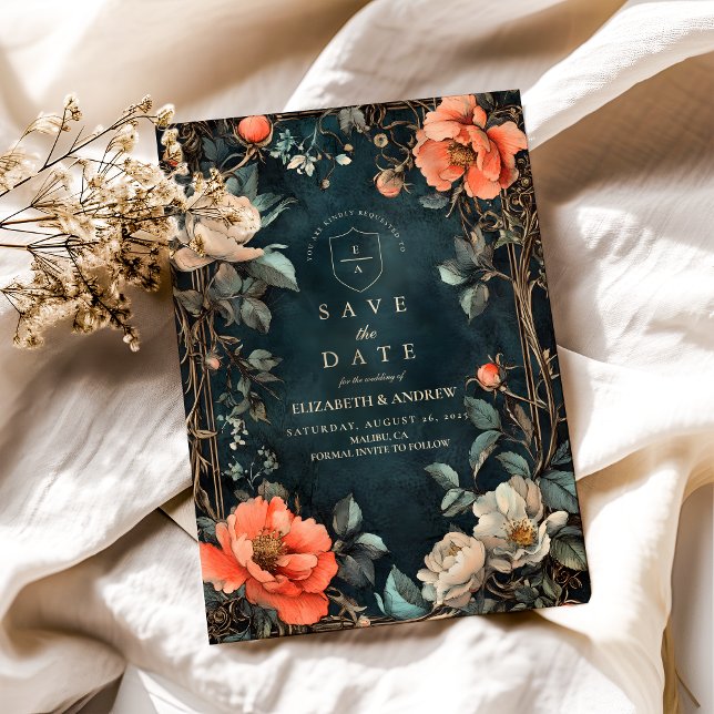 Dark Elegance Wedding Theme Save The Date (Creator Uploaded)