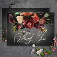 Dark Elegant Blur Autumn Floral Wedding