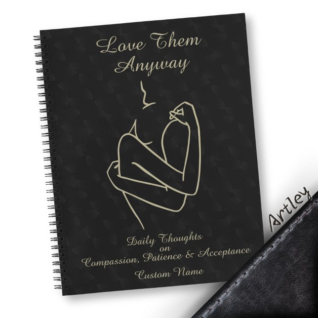 Dark Elegant Minimalist Calligraphy Love  Notebook (Creator Uploaded)