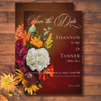 Dark Elegant Summer Sunset Floral Wedding