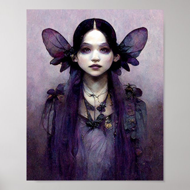 Dark Elf 3 Goth Gothic Imaginaire Art Poster (Devant)