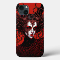 Dark Elf Demon Red Black Fantasy Art
