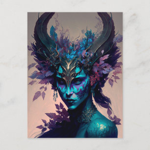 Dark Elf Fantasy Art Postcard