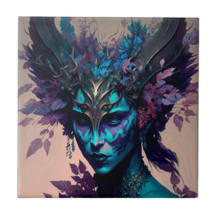 Dark Elf Fantasy Art Tile