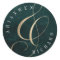 Dark Emerald Green and Faux gold Art Deco