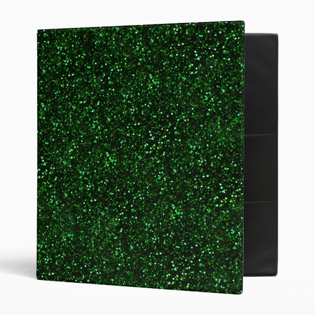 Dark Emerald Green Glitter Binder (Front/Inside)