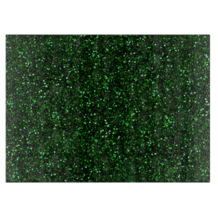 Dark Emerald Green Glitter Cutting Board