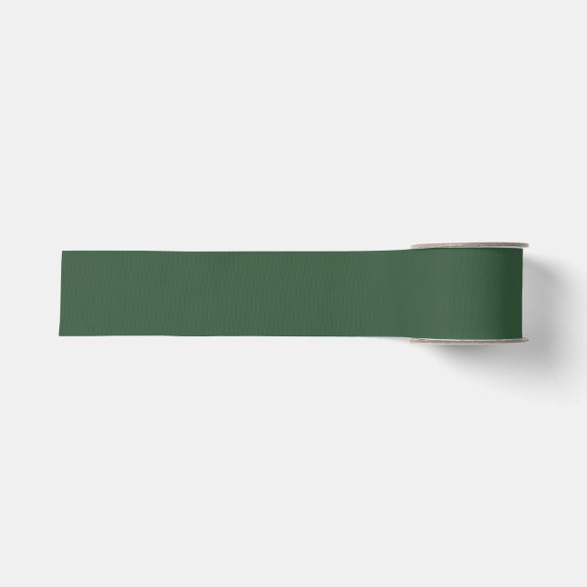 Dark Emerald Green Solid Colour Grosgrain Ribbon (Front)
