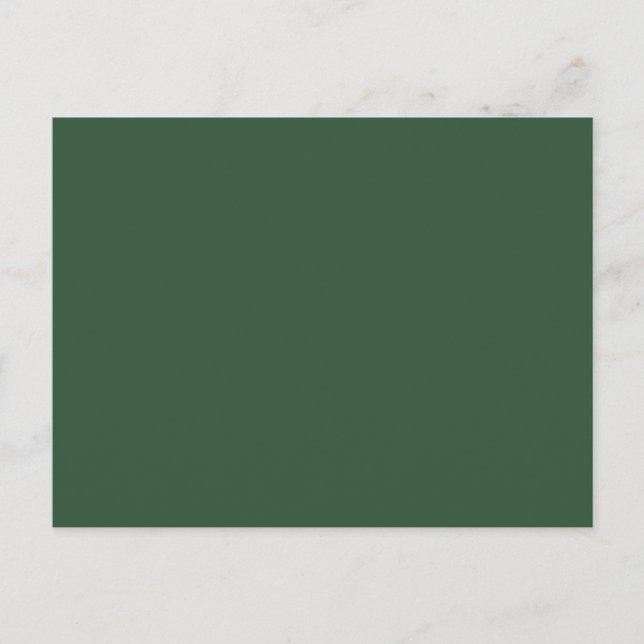 Dark Emerald Green Solid Colour Postcard (Front)