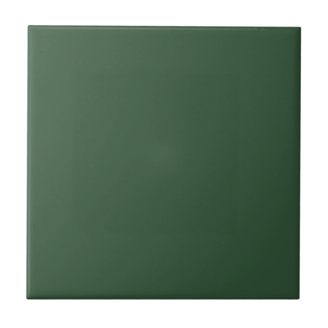 Dark Emerald Green Solid Colour Tile (Front)