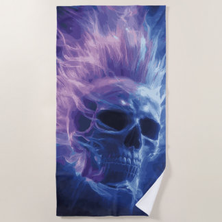 Dark Energy Skull Art Beach Towel