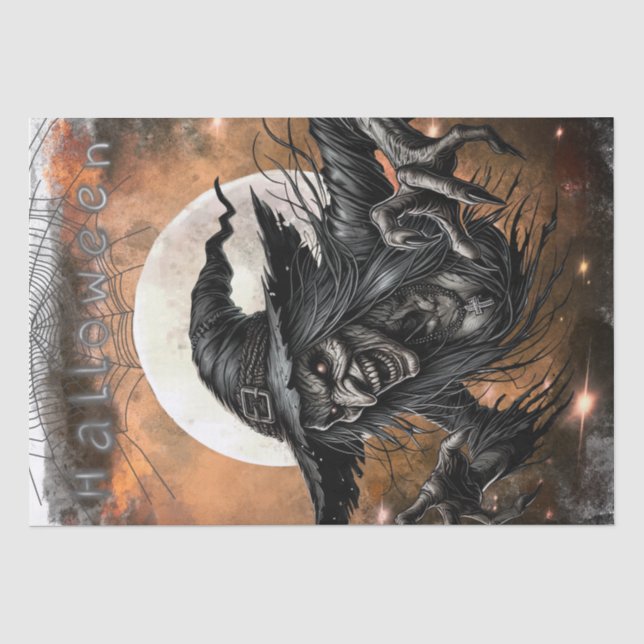Dark Evil Witch Tissue Paper (Front)
