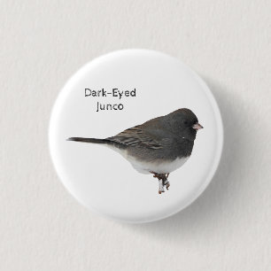 Dark-Eyed Junco 1 Inch Round Button