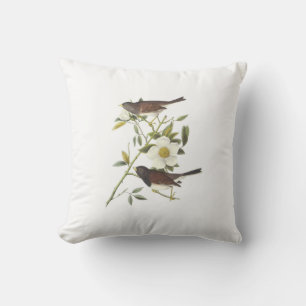 Dark-eyed Junco by Audubon Throw Pillow