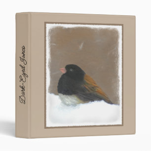 Dark-Eyed Junco Painting - Original Bird Art Binder