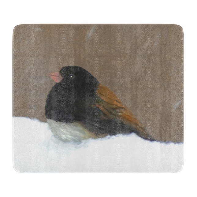 Dark-Eyed Junco Painting - Original Bird Art Cutting Board (Front)