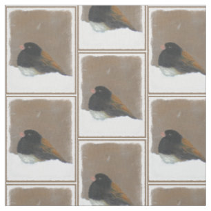Dark-Eyed Junco Painting - Original Bird Art Fabric