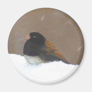 Dark-Eyed Junco Painting - Original Bird Art Magnet