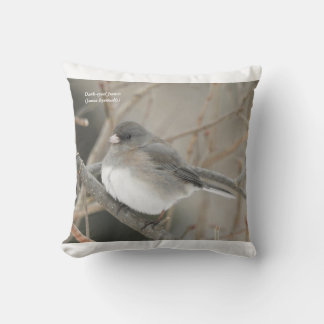 Dark-eyed Junco pillo Throw Pillow