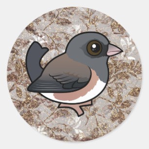 Dark-eyed Junco (pink-sided) Classic Round Sticker