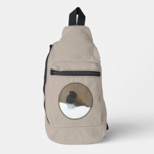 Dark-Eyed Junco Winter Painting Original Bird Art Sling Bag