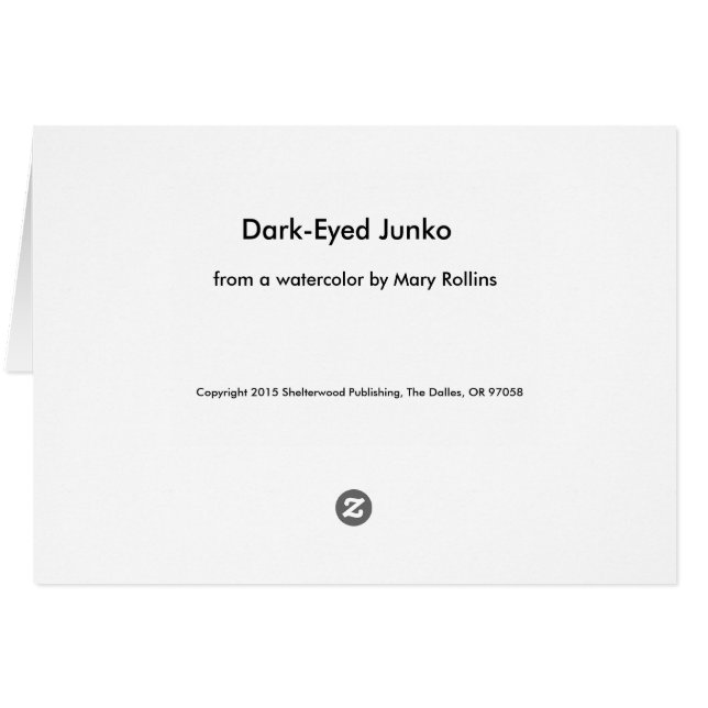 Dark-Eyed Junko (Back Horizontal)