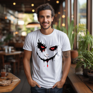 Dark Face T-shirt with flaming eyes