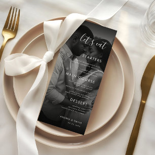 Dark Fading Photo Faded Overlay Let's Eat Wedding Menu