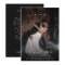 Dark Fading Photo & Monogram Elegant Black Wedding